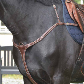 Napierśnik E-Logo Brązowy/Mosiężne okucia Napierśnik E-Logo Brązowy/Mosiężne okucia