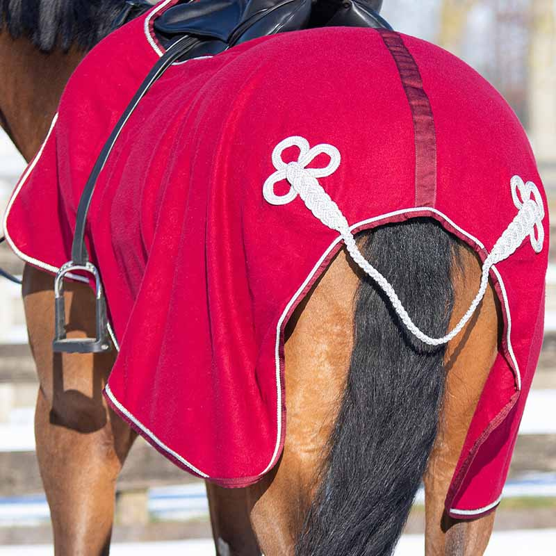 Derka treningowa Ornament Fleece Bordowo/Srebrna