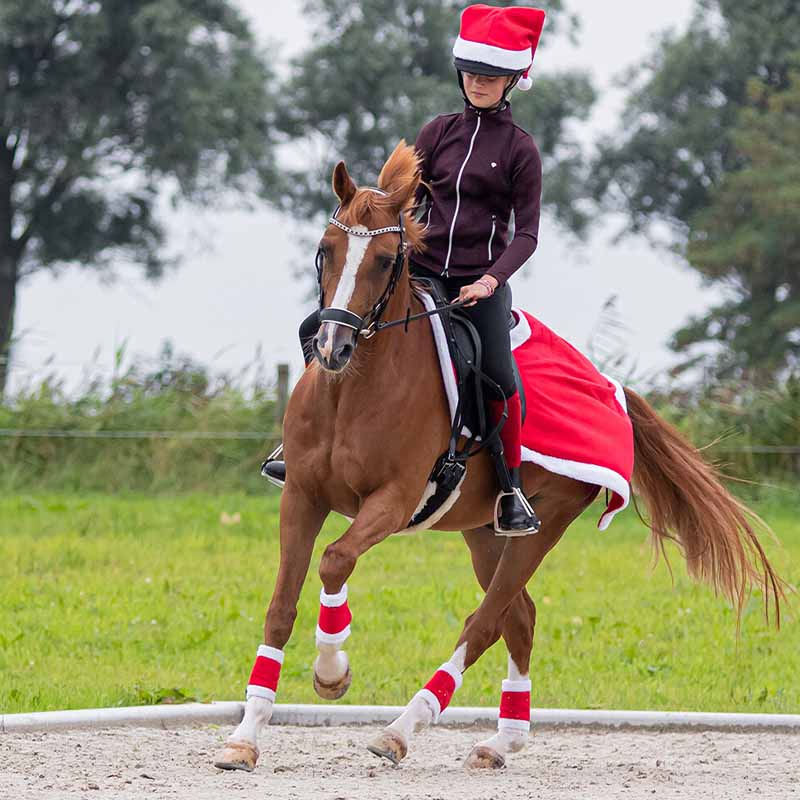 Derka lędźwiowa Christmas Czerwona/Biała