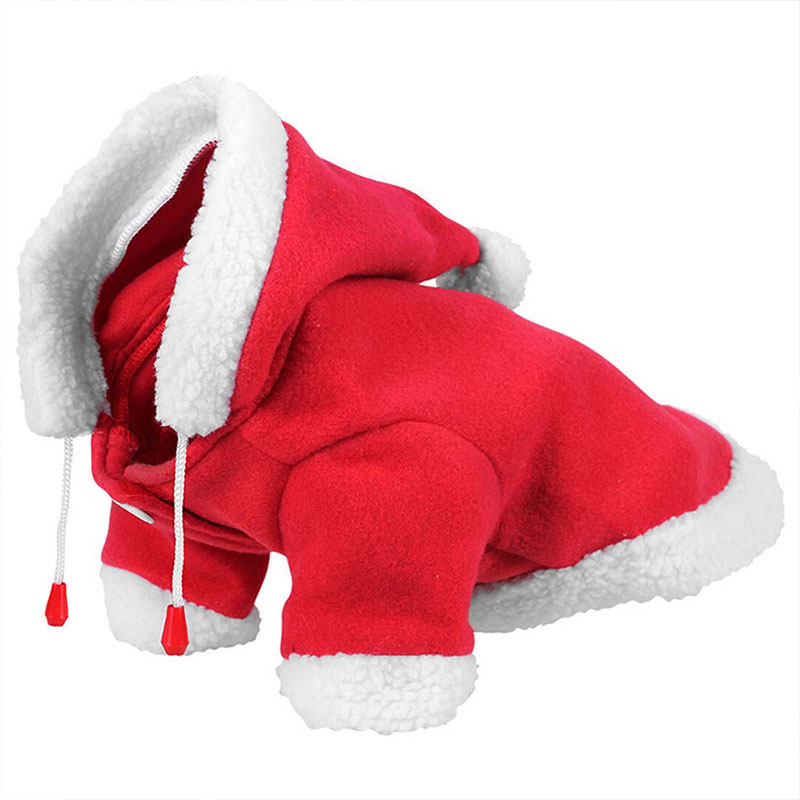 Sweter dla psa Christmas z kapturem Czerwony/Biały