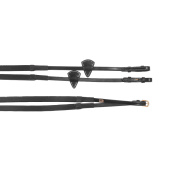 Wodze gumowe E-Logo Czarne/Mosiężne okucia Wodze gumowe E-Logo Czarne/Mosiężne okucia