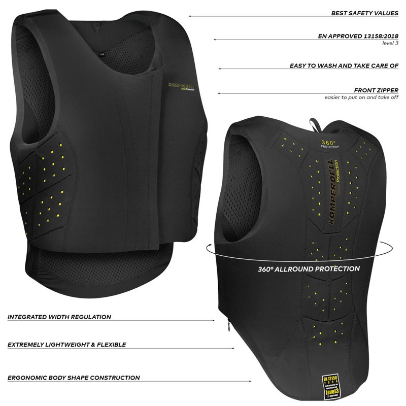 Kamizelka ochronna Dziecko/Junior Regular Fit Czarna