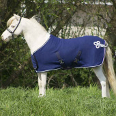 Derka polarowa Falabella Ornament Granatowo/Srebrna Derka polarowa Falabella Ornament Granatowo/Srebrna