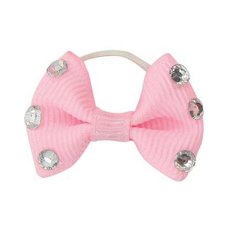 Kryształowe wstążki do grzywy 20-szt. HG różowe