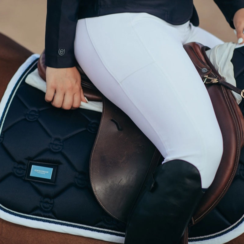 Bryczesy ES Jump Elite Knee Grip White Perfection