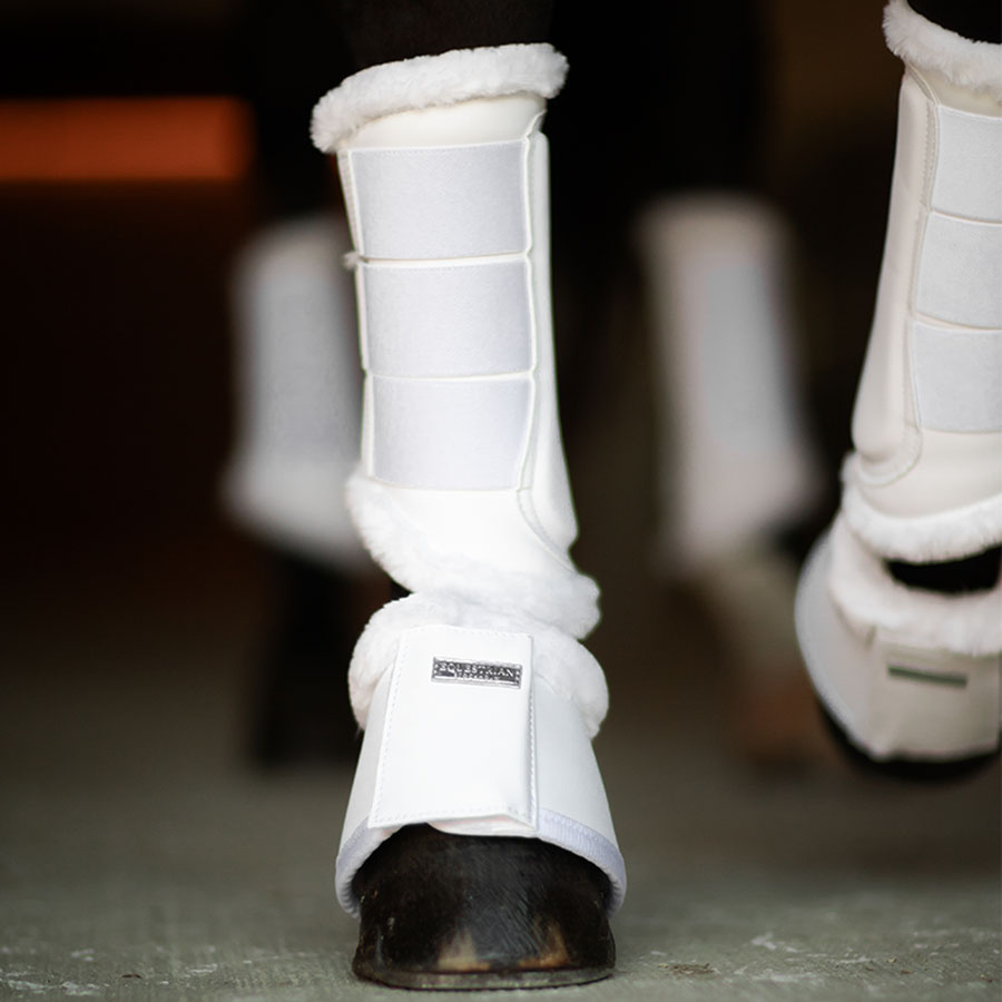 Ochraniacze treningowe ES Faux Fur White Silver