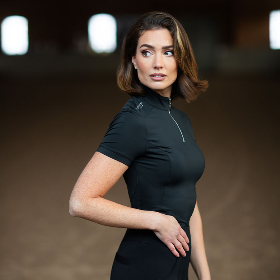 Top treningowy ES UV Protection Short Sleeve Black Edition