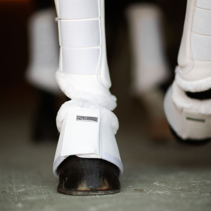 Kaloszki ES Faux Fur White Silver