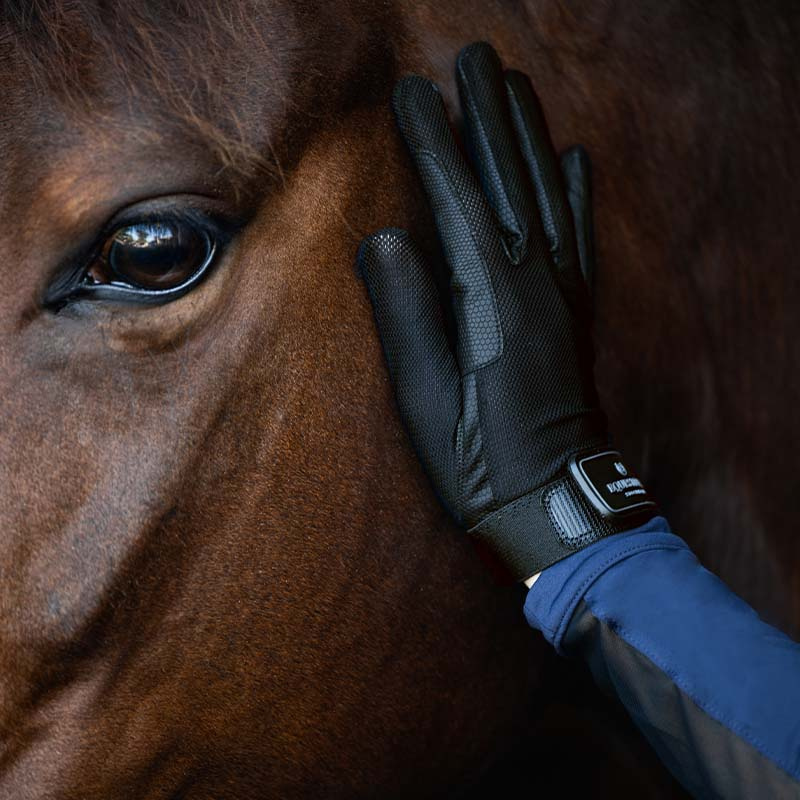 Rękawiczki jeździeckie ES Summer Black Edition