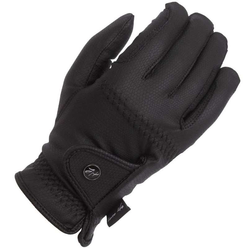 Rękawiczki jeździeckie Flexible Grip Winter Czarne