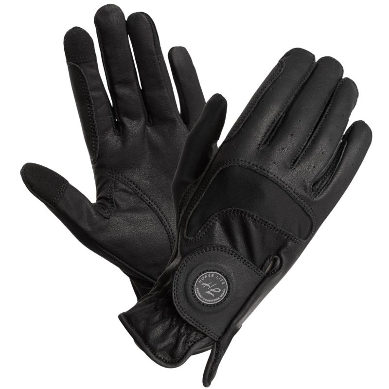 Rękawiczki jeździeckie Flexible Grip Vent Czarne
