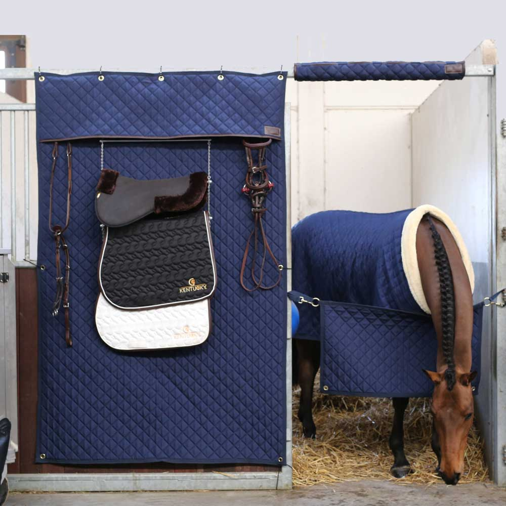 Zasłona stajenna Granatowa