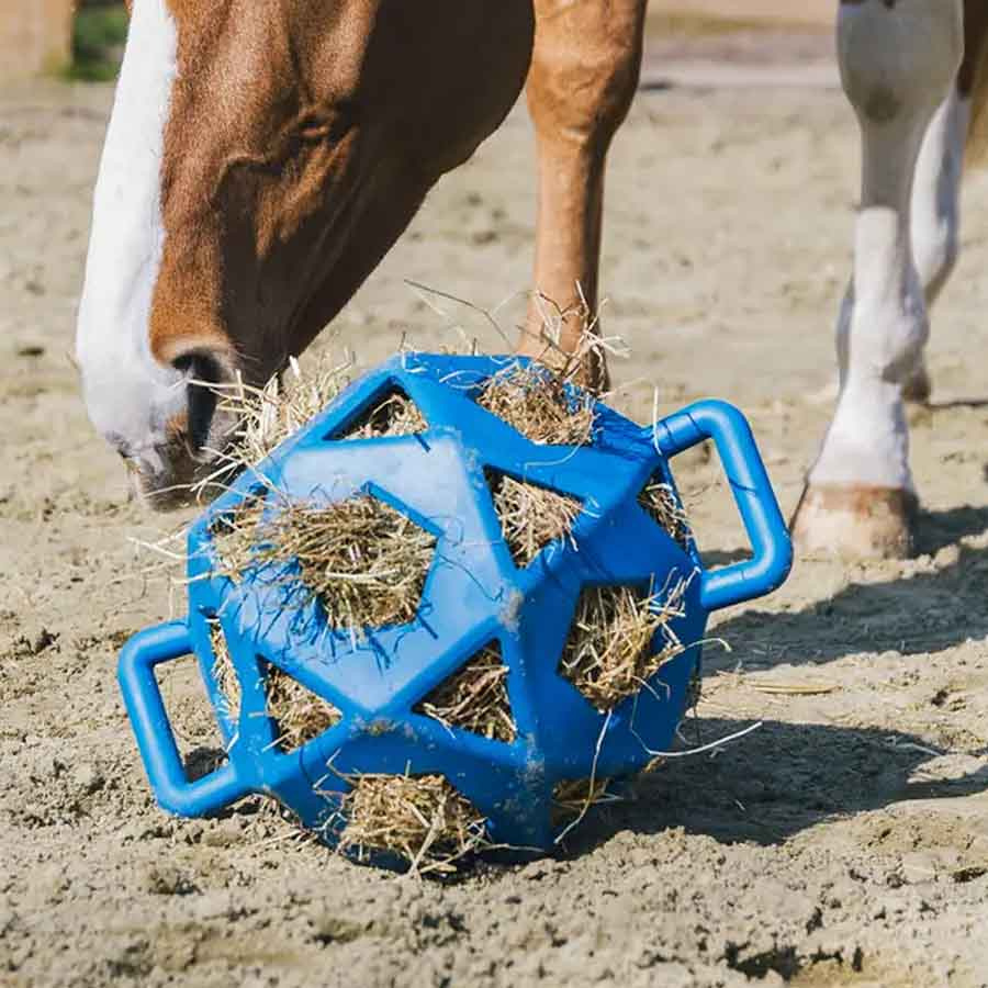 Piłka na siano Relax Play & Hay Niebieska