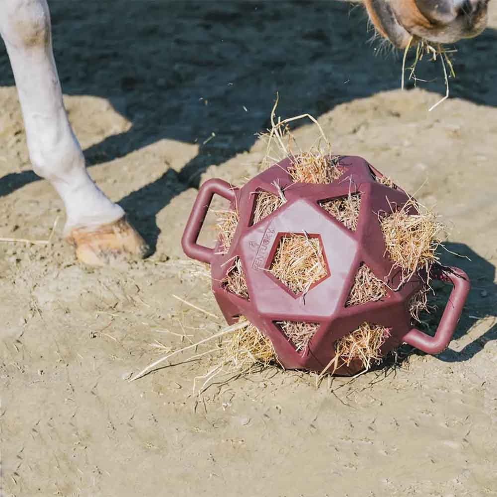 Piłka na siano Relax Play & Hay Bordowa