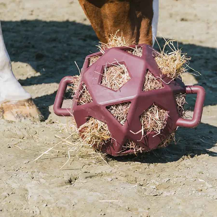 Piłka na siano Relax Play & Hay Bordowa