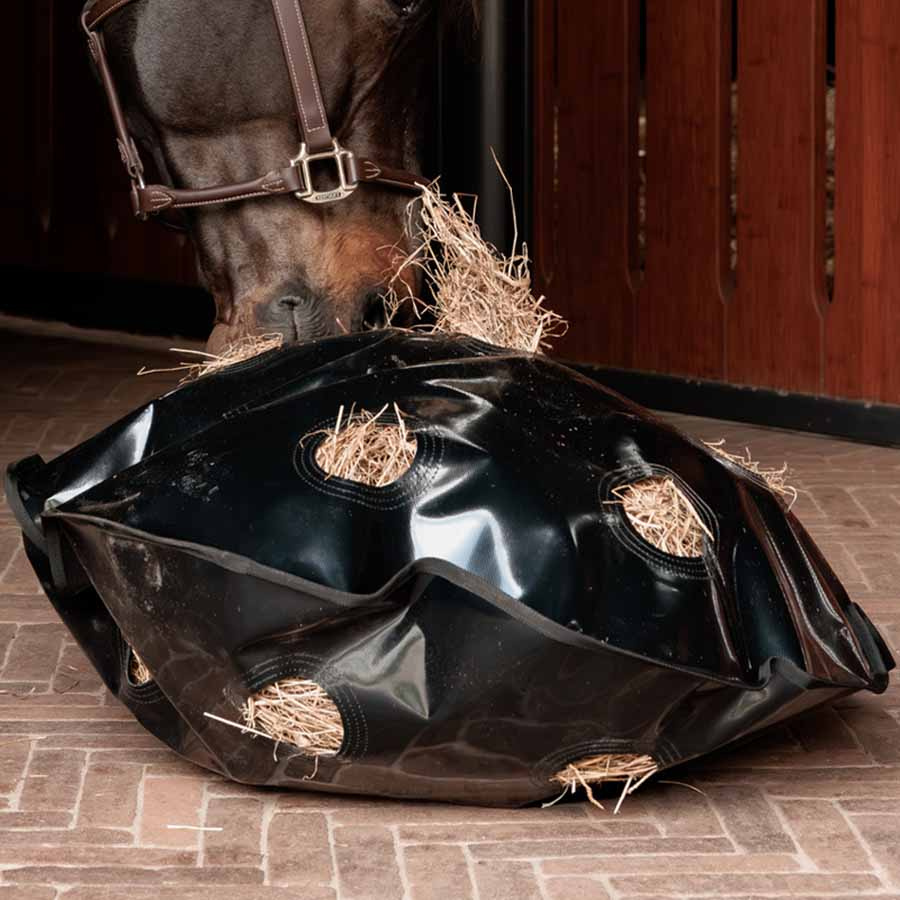 Siatka na siano Play & Haybag Slowfeeder Round Czarna