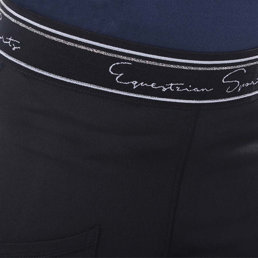 Bryczesy Dziecko/Junior Eden z pełnym lejem Czarne