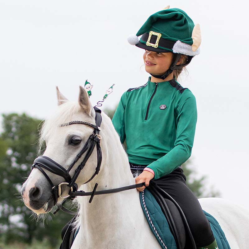 Pokrowiec na kask Świąteczny Elf Zielony