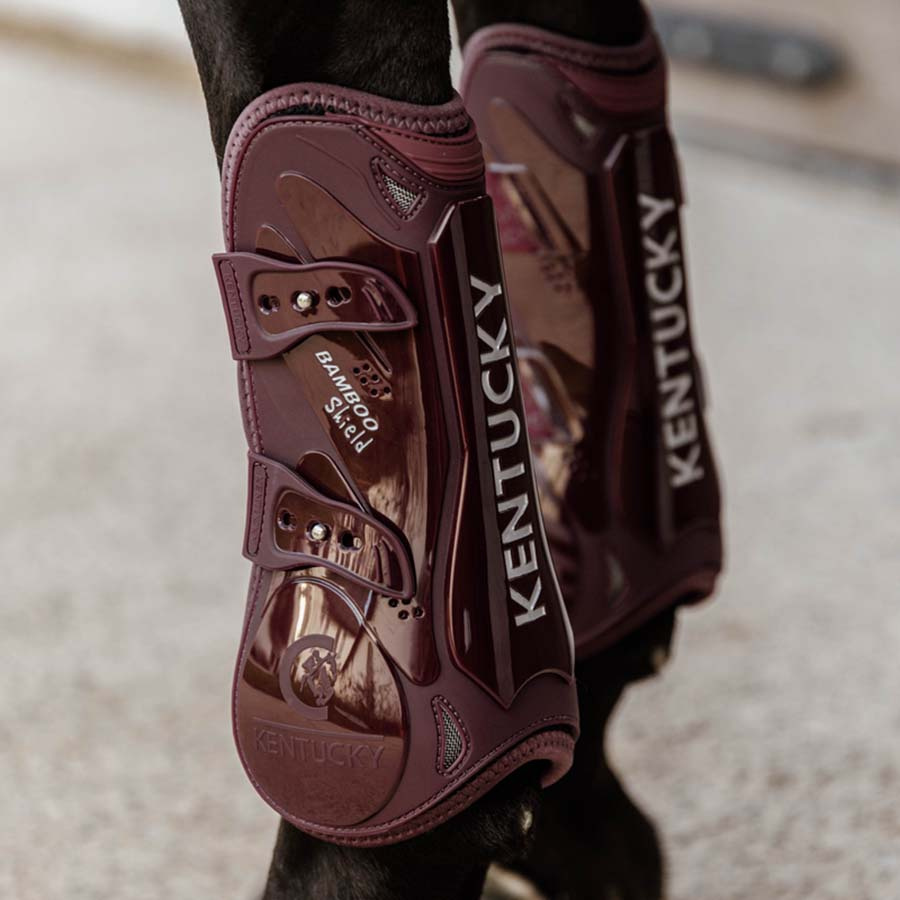 Ochraniacze skokowe przód Bamboo Elastic Bordowe