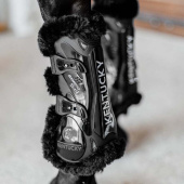 Ochraniacze skokowe przód Vegan Sheepskin Bamboo Elastic Czarne Ochraniacze skokowe przód Vegan Sheepskin Bamboo Elastic Czarne