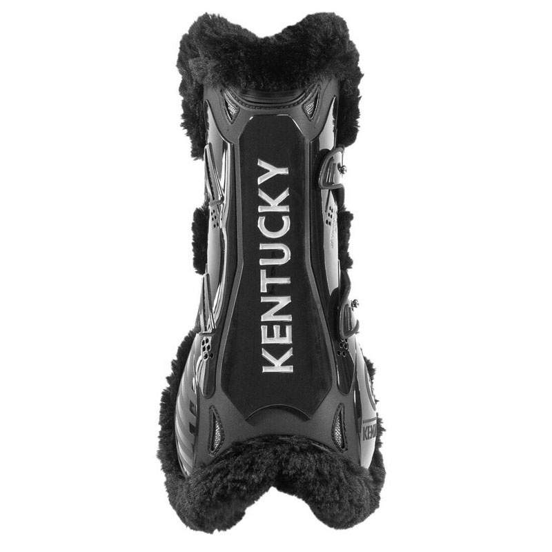 Ochraniacze skokowe przód Vegan Sheepskin Bamboo Elastic Czarne