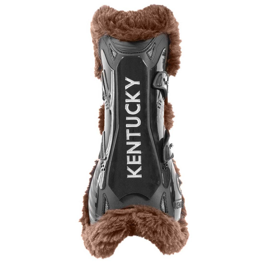 Ochraniacze skokowe przód Vegan Sheepskin Bamboo Elastic Czarno/Brązowe