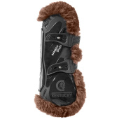Ochraniacze skokowe przód Vegan Sheepskin Bamboo Elastic Czarno/Brązowe Ochraniacze skokowe przód Vegan Sheepskin Bamboo Elastic Czarno/Brązowe