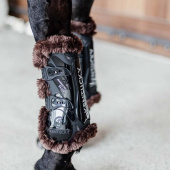 Ochraniacze skokowe przód Vegan Sheepskin Bamboo Elastic Czarno/Brązowe Ochraniacze skokowe przód Vegan Sheepskin Bamboo Elastic Czarno/Brązowe