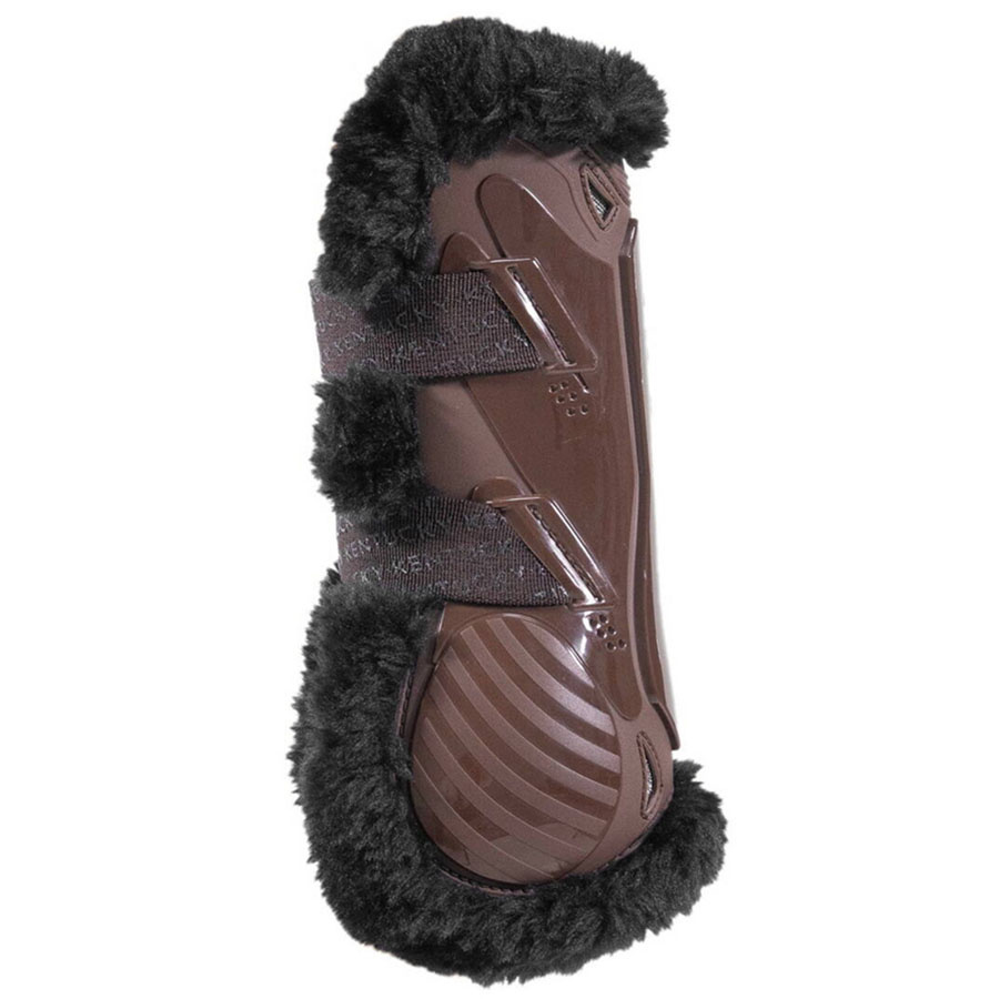 Ochraniacze skokowe przód Vegan Sheepskin Bamboo Elastic Brązowo/Czarne