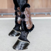 Ochraniacze skokowe przód Vegan Sheepskin Bamboo Elastic Brązowo/Czarne Ochraniacze skokowe przód Vegan Sheepskin Bamboo Elastic Brązowo/Czarne