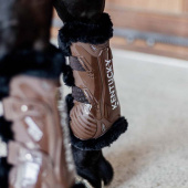 Ochraniacze skokowe przód Vegan Sheepskin Bamboo Elastic Brązowo/Czarne Ochraniacze skokowe przód Vegan Sheepskin Bamboo Elastic Brązowo/Czarne