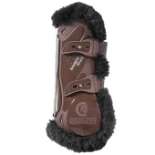 Ochraniacze skokowe przód Vegan Sheepskin Bamboo Elastic Brązowo/Czarne Ochraniacze skokowe przód Vegan Sheepskin Bamboo Elastic Brązowo/Czarne