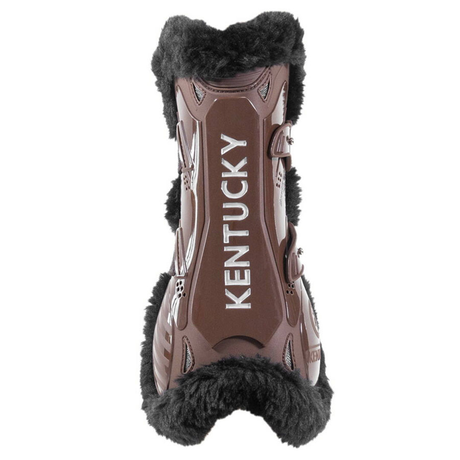 Ochraniacze skokowe przód Vegan Sheepskin Bamboo Elastic Brązowo/Czarne