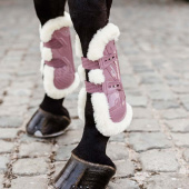 Ochraniacze skokowe przód Vegan Sheepskin Bamboo Elastic Stary róż Ochraniacze skokowe przód Vegan Sheepskin Bamboo Elastic Stary róż