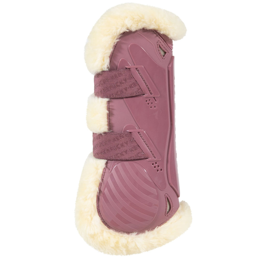 Ochraniacze skokowe przód Vegan Sheepskin Bamboo Elastic Stary róż