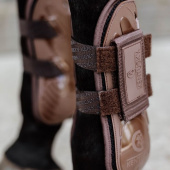 Ochraniacze skokowe przód Velcro Brązowe Ochraniacze skokowe przód Velcro Brązowe