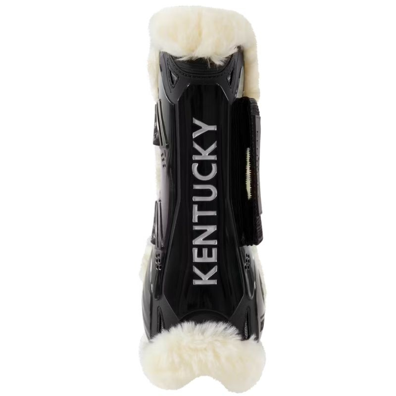Ochraniacze skokowe przód Vegan Sheepskin Velcro Czarne