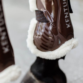 Ochraniacze skokowe przód Vegan Sheepskin Velcro Brązowe Ochraniacze skokowe przód Vegan Sheepskin Velcro Brązowe