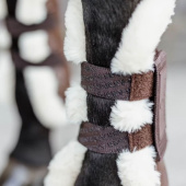 Ochraniacze skokowe przód Vegan Sheepskin Velcro Brązowe Ochraniacze skokowe przód Vegan Sheepskin Velcro Brązowe