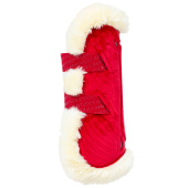 Ochraniacze skokowe przód Vegan Sheepskin Bamboo Elastic Velvet Red Ochraniacze skokowe przód Vegan Sheepskin Bamboo Elastic Velvet Red