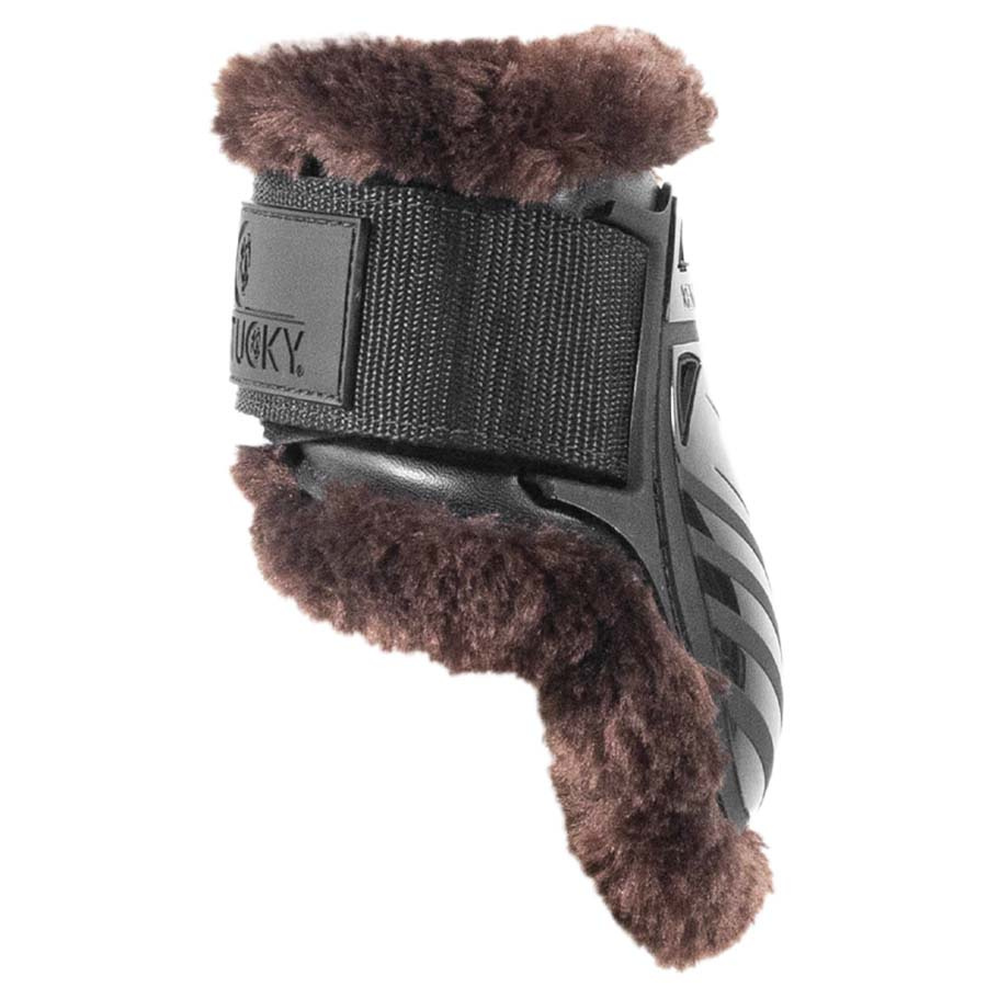 Ochraniacze skokowe tył Young Vegan Sheepskin Czarno/Brązowe