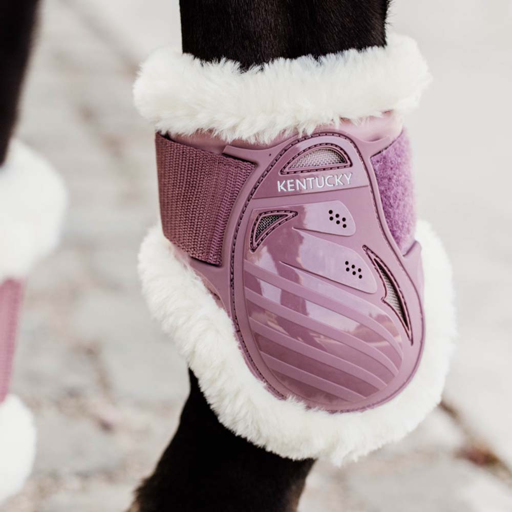 Ochraniacze skokowe tył Young Vegan Sheepskin Stary Róż