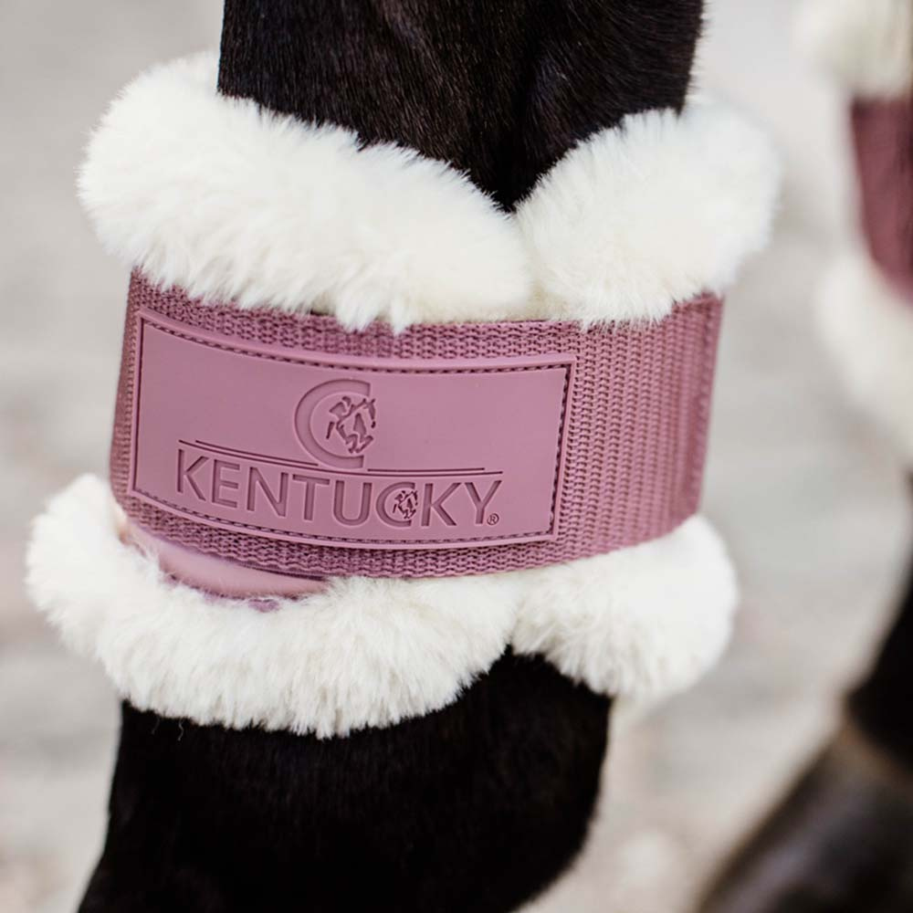 Ochraniacze skokowe tył Young Vegan Sheepskin Stary Róż