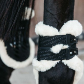 Ochraniacze skokowe tył Elastic Vegan Sheepskin Czarne Ochraniacze skokowe tył Elastic Vegan Sheepskin Czarne