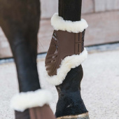 Ochraniacze skokowe tył Elastic Vegan Sheepskin Brązowe Ochraniacze skokowe tył Elastic Vegan Sheepskin Brązowe