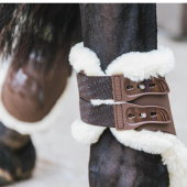 Ochraniacze skokowe tył Elastic Vegan Sheepskin Brązowe Ochraniacze skokowe tył Elastic Vegan Sheepskin Brązowe