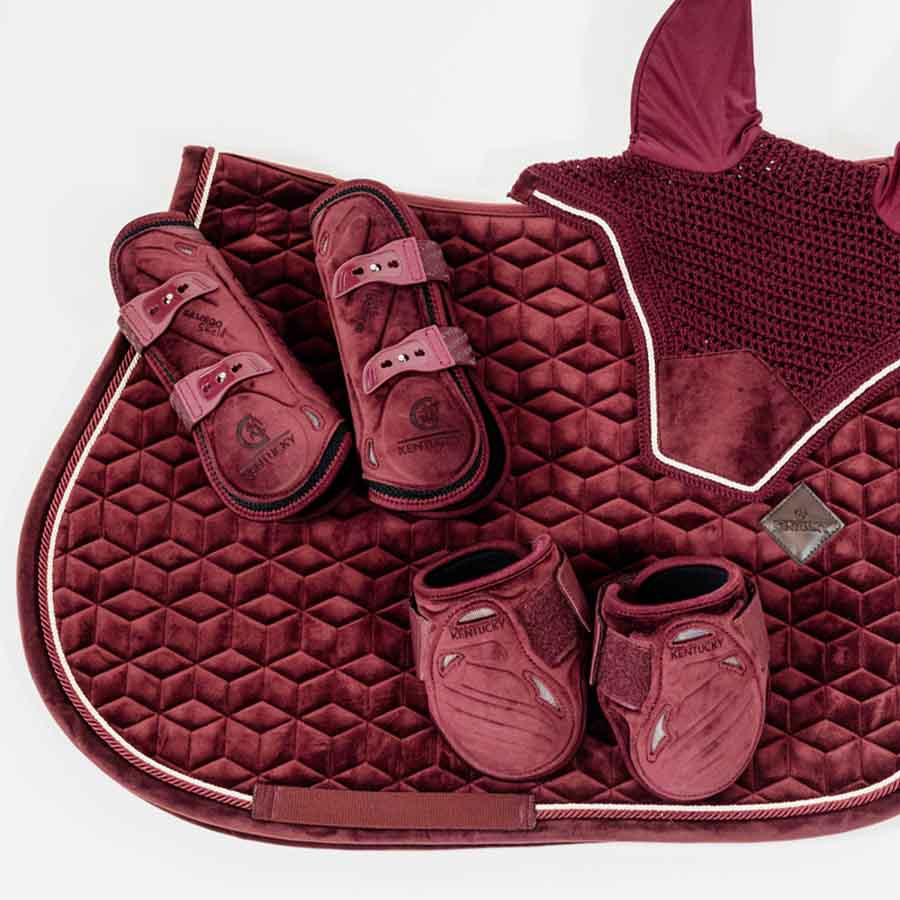 Ochraniacze skokowe tył Young Velvet Bordowe