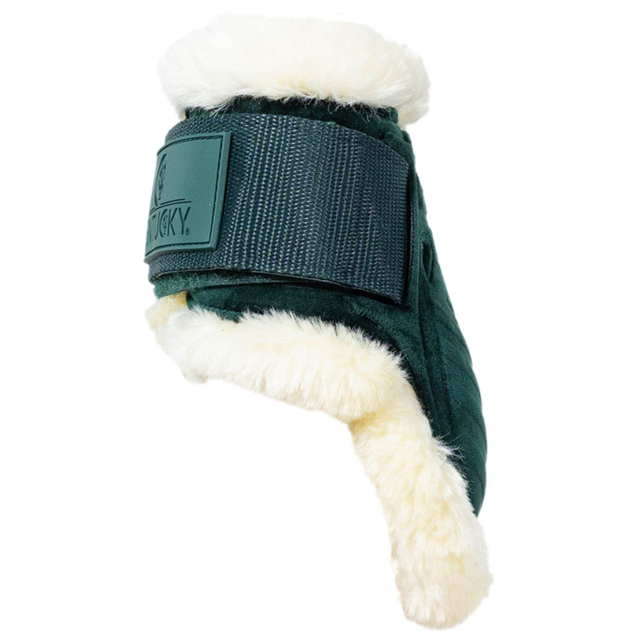 Ochraniacze skokowe tył Young Vegan Sheepskin Velvet Ciemna zieleń