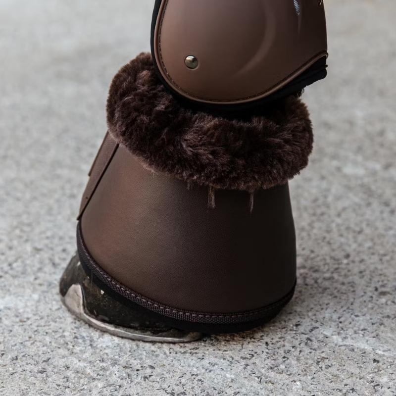 Kaloszki skóra syntetyczna Sheepskin Brązowe
