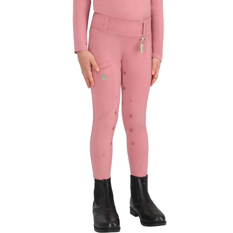 Legginsy jeździeckie Dzieci/Junior Lucky Start Full Grip Różowe